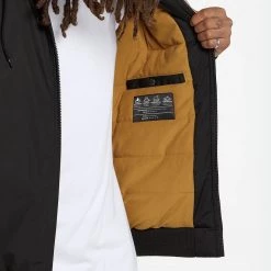 Volcom 2021-22FW Unisex Street Style Plain Cotton Oversized Jackets For Men Black X M -Volcom Sales Shop org 1006