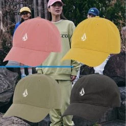 Volcom 2022 SS Unisex Caps For Men Pink X One Size