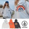 Volcom Unisex Street Style Long Sleeves Cotton Logo Hoodies For Men Orange X Xl -Volcom Sales Shop org 1067