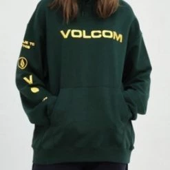 Volcom Unisex Street Style Long Sleeves Cotton Logos On The Sleeves For Men Green X Xl -Volcom Sales Shop org 1086