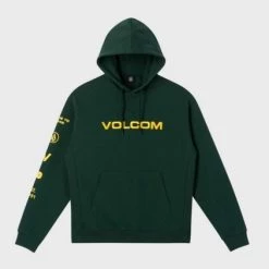 Volcom Unisex Street Style Long Sleeves Cotton Logos On The Sleeves For Men Green X Xl -Volcom Sales Shop org 1087
