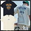 Volcom Unisex Street Style Logo T-Shirts For Men Navy X Xl