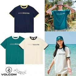 Volcom 2022 SS Unisex Plain Logo T-Shirts For Men Cream X S