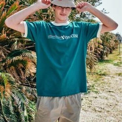 Volcom 2022 SS Unisex Plain Logo T-Shirts For Men Cream X S -Volcom Sales Shop org 1124