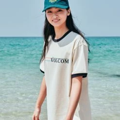 Volcom 2022 SS Unisex Plain Logo T-Shirts For Men Cream X S -Volcom Sales Shop org 1125