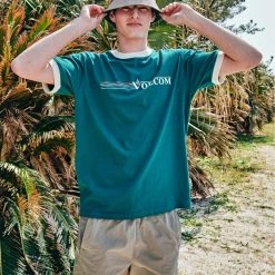 Volcom 2022 SS Unisex Plain Logo T-Shirts For Men Cream X S -Volcom Sales Shop org 1126