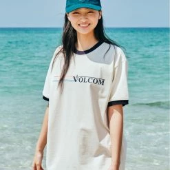 Volcom 2022 SS Unisex Plain Logo T-Shirts For Men Cream X S -Volcom Sales Shop org 1127