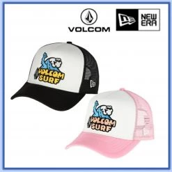 Volcom Unisex Street Style Collaboration Caps For Men Pink X One Size