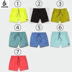 Volcom 2022 SS Street Style Swimwear (A2512005) For Men ②black X L