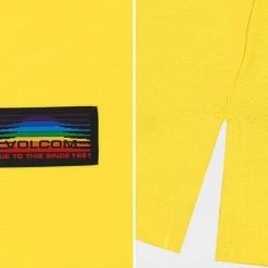 Volcom Unisex Logo T-Shirts For Men Yellow X L -Volcom Sales Shop org 1363