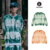Volcom 2022 SS Crew Neck Unisex Street Style Tie-dye Long Sleeves Cotton For Men Green X S -Volcom Sales Shop org 1442