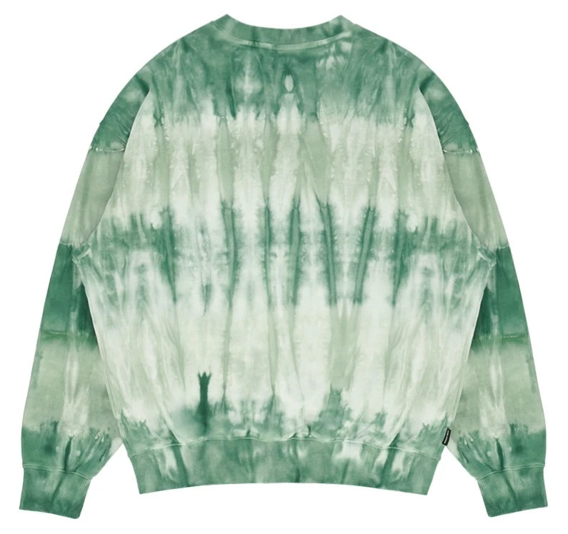 Volcom 2022 SS Crew Neck Unisex Street Style Tie-dye Long Sleeves Cotton For Men Green X S 7 Volcom 2022 SS Crew Neck Unisex Street Style Tie-dye Long Sleeves Cotton For Men Green X S - Image 5