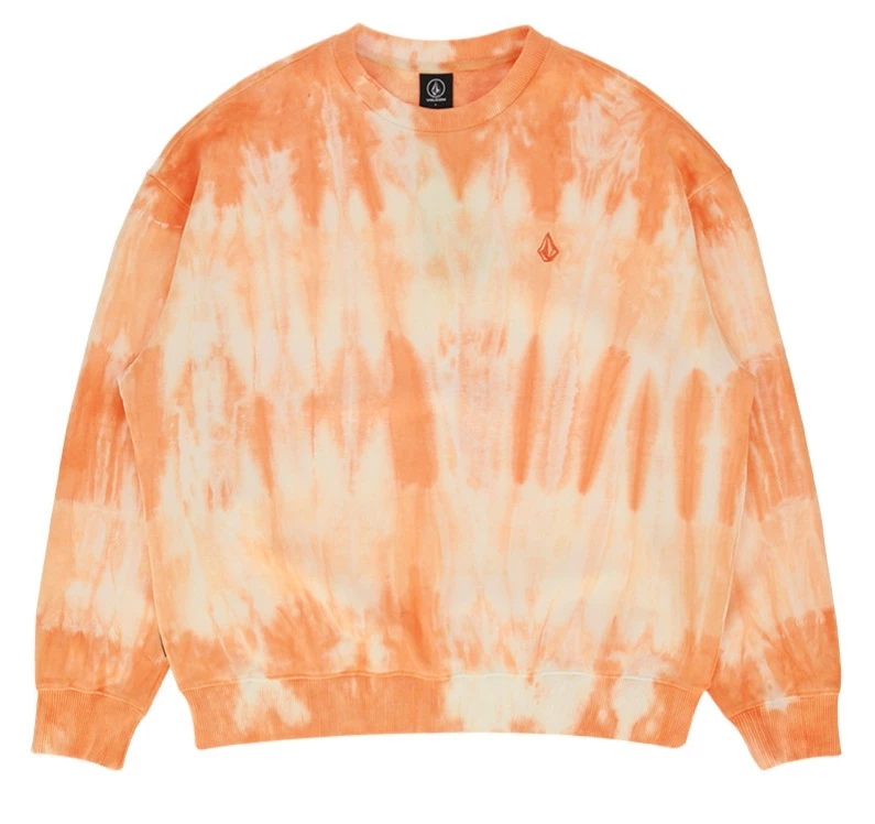 Volcom 2022 SS Crew Neck Unisex Street Style Tie-dye Long Sleeves Cotton For Men Green X S 8 Volcom 2022 SS Crew Neck Unisex Street Style Tie-dye Long Sleeves Cotton For Men Green X S - Image 6