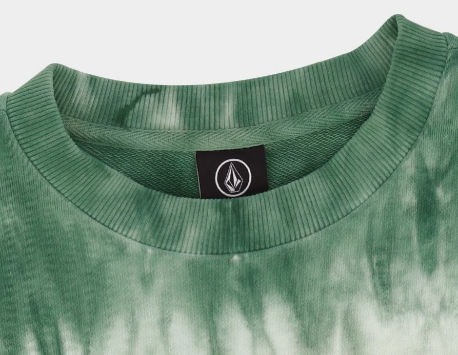 Volcom 2022 SS Crew Neck Unisex Street Style Tie-dye Long Sleeves Cotton For Men Green X S 10 Volcom 2022 SS Crew Neck Unisex Street Style Tie-dye Long Sleeves Cotton For Men Green X S - Image 8