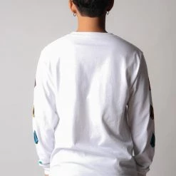 Volcom Crew Neck Street Style Long Sleeves Cotton For Men White X S -Volcom Sales Shop org 1795