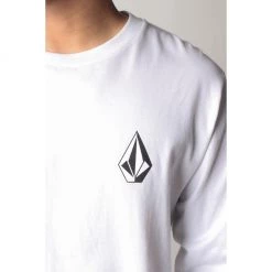 Volcom Crew Neck Street Style Long Sleeves Cotton For Men White X S -Volcom Sales Shop org 1796