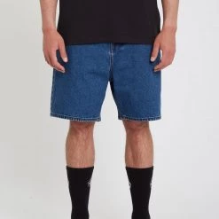 Volcom 2022 SS Plain Logo Shorts For Men Blue X 28 -Volcom Sales Shop org 1835