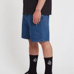 Volcom 2022 SS Plain Logo Shorts For Men Blue X 28 -Volcom Sales Shop org 1836