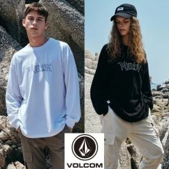 Volcom Unisex Cotton Logo T-Shirts For Men Black X S