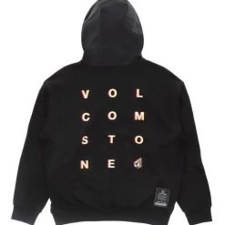 Volcom Unisex Long Sleeves Cotton Logo Hoodies For Men Black X L -Volcom Sales Shop org 1944