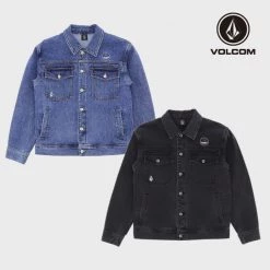Volcom Unisex Street Style Logo Denim For Men Black X Xl