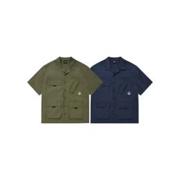 Volcom 2022 SS Unisex Logo Shirts For Men Navy X L -Volcom Sales Shop org 2088