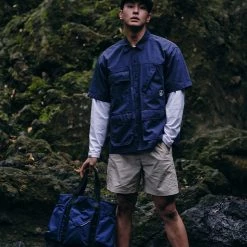 Volcom 2022 SS Unisex Logo Shirts For Men Navy X L -Volcom Sales Shop org 2089