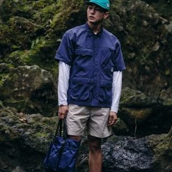 Volcom 2022 SS Unisex Logo Shirts For Men Navy X L -Volcom Sales Shop org 2091