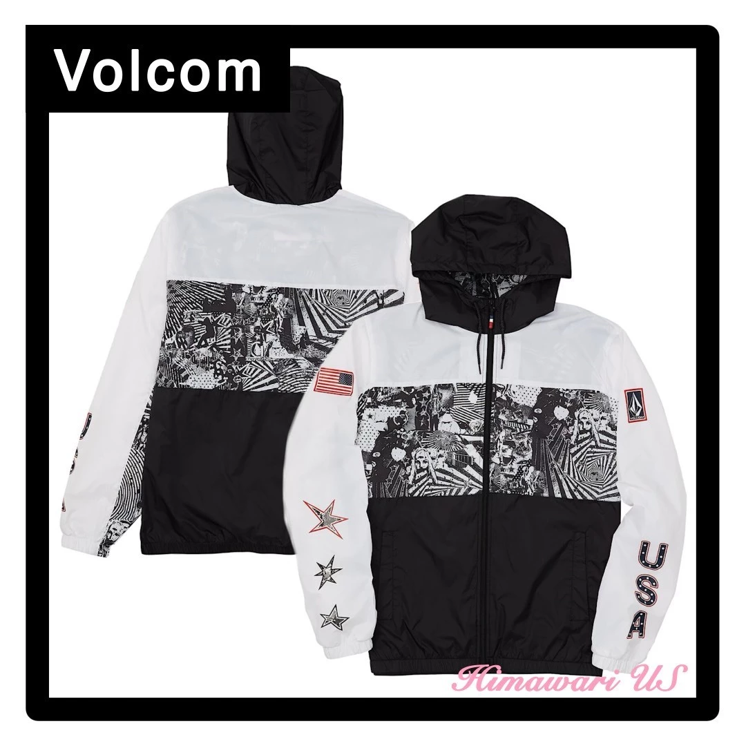 Volcom Star Unisex Street Style Long Sleeves Plain Logo Hoodies For Men Black/white X M 3 Volcom Star Unisex Street Style Long Sleeves Plain Logo Hoodies For Men Black/white X M