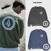 Volcom Crew Neck Unisex Street Style Long Sleeves Cotton Logo For Men Charcoal X S -Volcom Sales Shop org 2222
