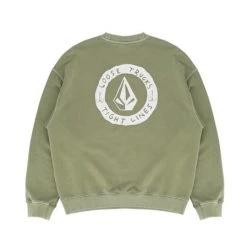 Volcom Crew Neck Unisex Street Style Long Sleeves Cotton Logo For Men Charcoal X S -Volcom Sales Shop org 2226