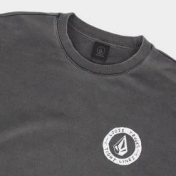 Volcom Crew Neck Unisex Street Style Long Sleeves Cotton Logo For Men Charcoal X S -Volcom Sales Shop org 2232