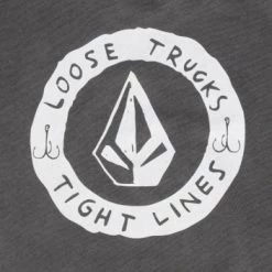 Volcom Crew Neck Unisex Street Style Long Sleeves Cotton Logo For Men Charcoal X S -Volcom Sales Shop org 2234