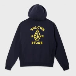 Volcom Pullovers Unisex Street Style Long Sleeves Plain Oversized For Men Black X L -Volcom Sales Shop org 2265