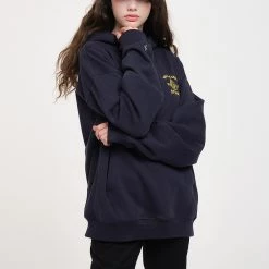 Volcom Pullovers Unisex Street Style Long Sleeves Plain Oversized For Men Black X L -Volcom Sales Shop org 2272