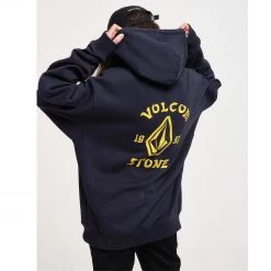 Volcom Pullovers Unisex Street Style Long Sleeves Plain Oversized For Men Black X L -Volcom Sales Shop org 2274