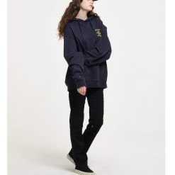 Volcom Pullovers Unisex Street Style Long Sleeves Plain Oversized For Men Black X L -Volcom Sales Shop org 2275