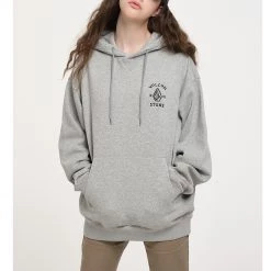 Volcom Pullovers Unisex Street Style Long Sleeves Plain Oversized For Men Black X L -Volcom Sales Shop org 2276