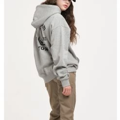 Volcom Pullovers Unisex Street Style Long Sleeves Plain Oversized For Men Black X L -Volcom Sales Shop org 2278