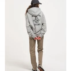 Volcom Pullovers Unisex Street Style Long Sleeves Plain Oversized For Men Black X L -Volcom Sales Shop org 2280