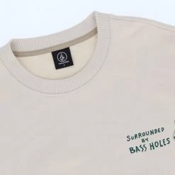 Volcom Crew Neck Unisex Street Style Long Sleeves Cotton Logo For Men Black X M -Volcom Sales Shop org 2289