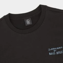 Volcom Crew Neck Unisex Street Style Long Sleeves Cotton Logo For Men Black X M -Volcom Sales Shop org 2294