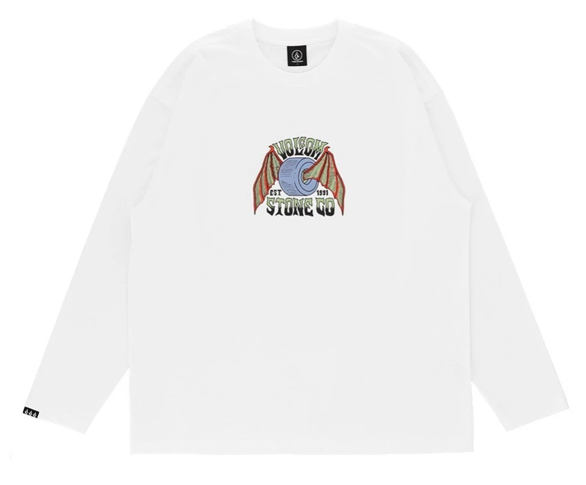 Volcom Unisex U-Neck Long Sleeves Cotton Long Sleeve T-shirt Logo For Men Yellow X L 4 Volcom Unisex U-Neck Long Sleeves Cotton Long Sleeve T-shirt Logo For Men Yellow X L - Image 2