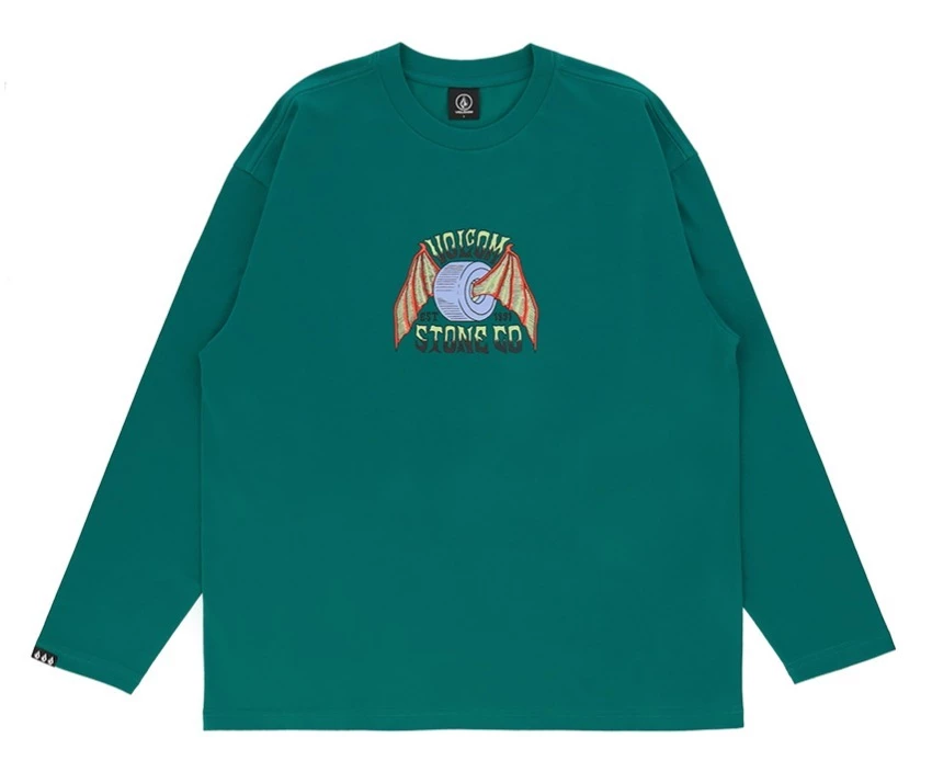 Volcom Unisex U-Neck Long Sleeves Cotton Long Sleeve T-shirt Logo For Men Yellow X L 8 Volcom Unisex U-Neck Long Sleeves Cotton Long Sleeve T-shirt Logo For Men Yellow X L - Image 6