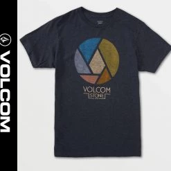 Volcom 2021-22FW Street Style Short Sleeves Logo T-Shirts For Men Navy X L