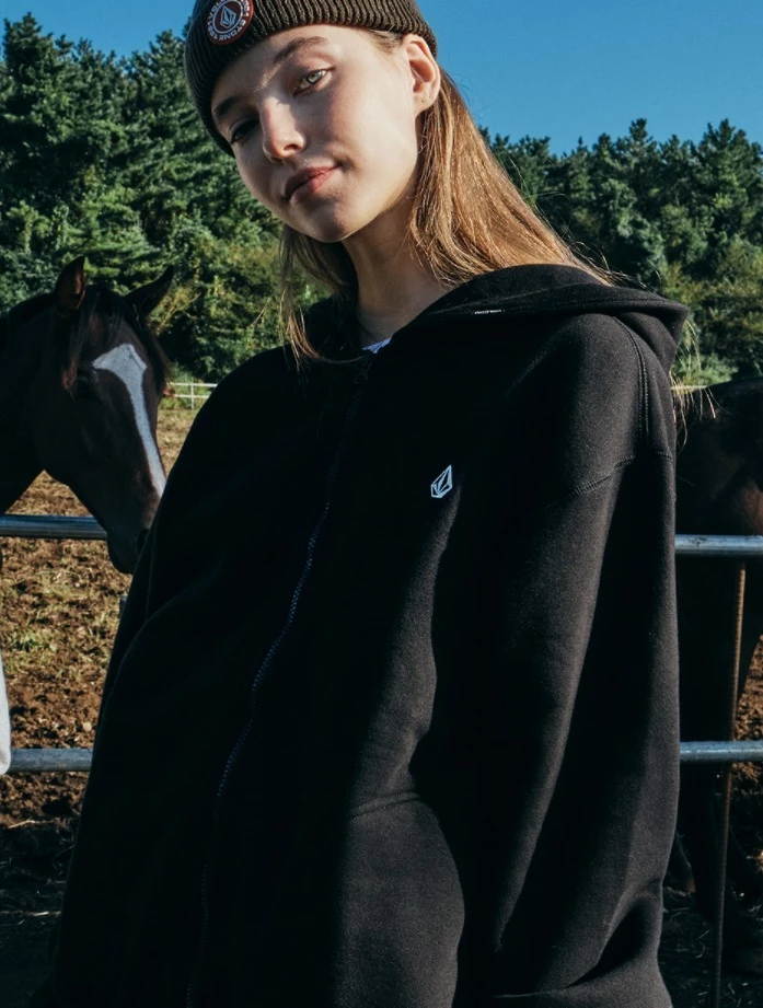 Volcom Unisex Street Style Long Sleeves Cotton Logo Hoodies For Men Blue X M 4 Volcom Unisex Street Style Long Sleeves Cotton Logo Hoodies For Men Blue X M - Image 2