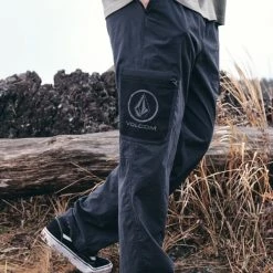 Volcom 2022 SS Unisex Street Style Cotton Logo Bottoms For Men Black X S -Volcom Sales Shop org 2538