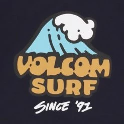 Volcom Unisex U-Neck Cotton Short Sleeves Logo T-Shirts For Men Purple X M -Volcom Sales Shop org 2597