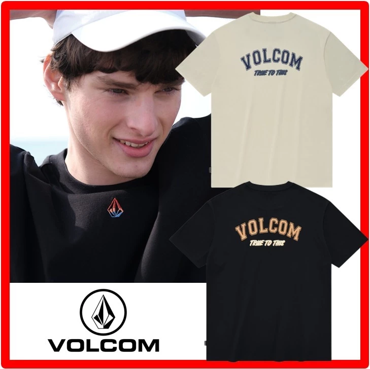 Volcom Unisex Street Style Cotton Short Sleeves Logo T-Shirts For Women Cream X S 3 Volcom Unisex Street Style Cotton Short Sleeves Logo T-Shirts For Women Cream X S