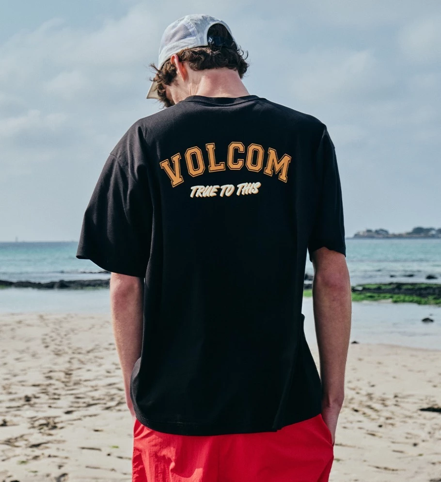 Volcom Unisex Street Style Cotton Short Sleeves Logo T-Shirts For Women Cream X S 4 Volcom Unisex Street Style Cotton Short Sleeves Logo T-Shirts For Women Cream X S - Image 2